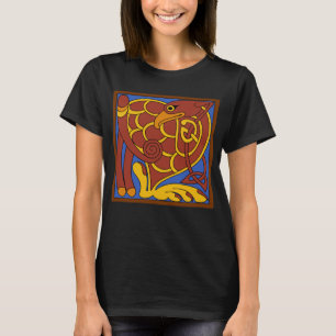 Book Of Kells Celtic Knot Mediaeval Bird T-Shirt
