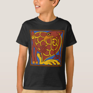 Book Of Kells Celtic Knot Medieval Bird T-Shirt