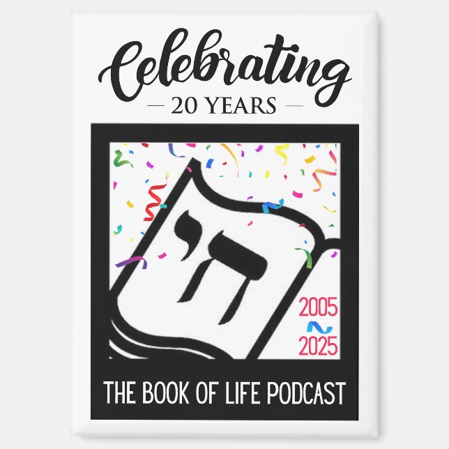 Book of Life Podcast 20th Anniversary Magnet (Front)