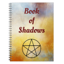 Book Of Shadows Watercolor Background Pentagram