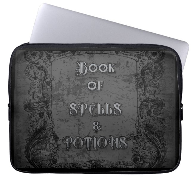 Book of Spells and Potions Laptop Sleeve (Front)