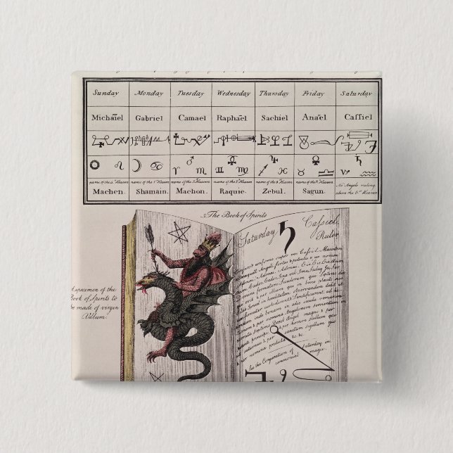 Book of Spirits 15 Cm Square Badge (Front)