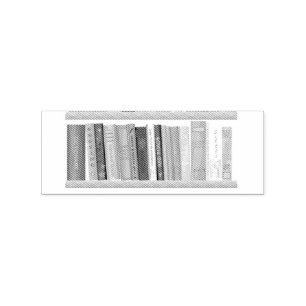 Book on Shelf Thunder_Cove Rubber Stamp