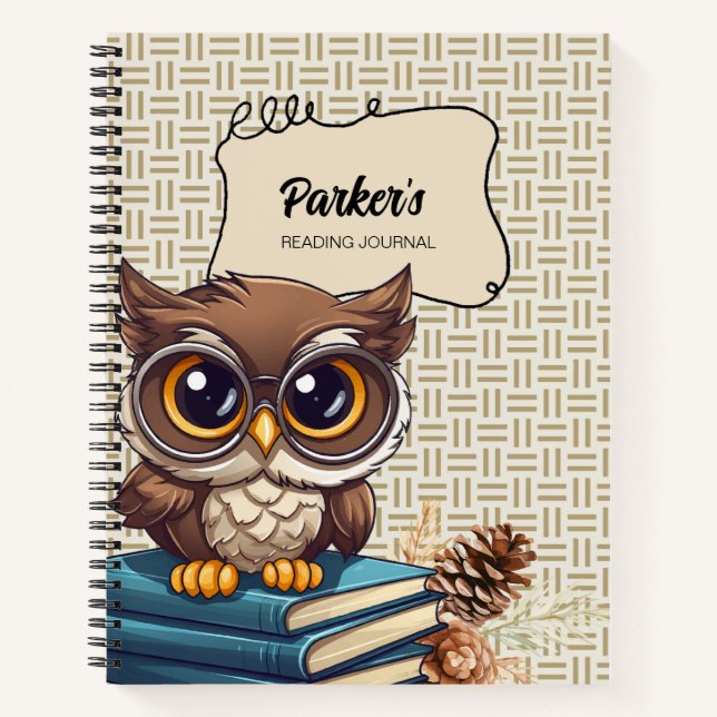 Book Owl Personal Reading Journal (Front)