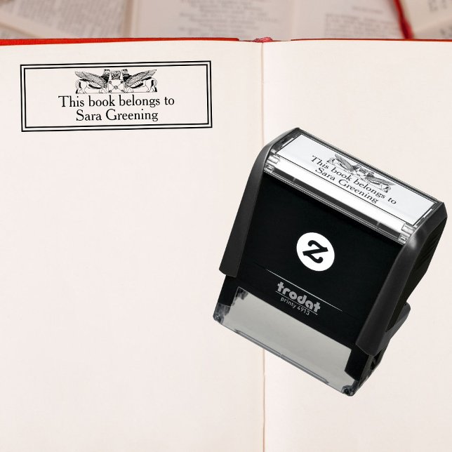 Book owner print bookplate books lover bookish self-inking stamp (Creator Uploaded)