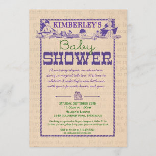 Book Party Baby Shower Invitation
