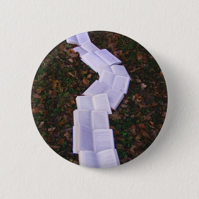 Book Path Reading Reader 6 Cm Round Badge (Front)