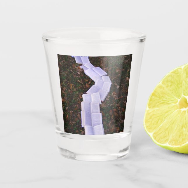 Book Path Reading Reader Shot Glass (Front)