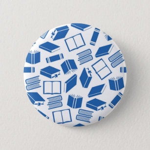 Book pattern 6 cm round badge
