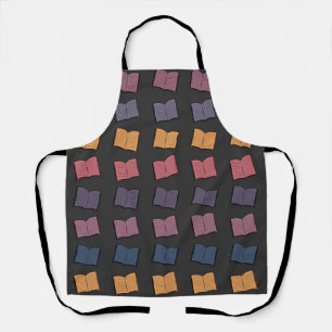 Book pattern apron