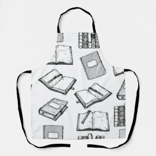 Book pattern apron