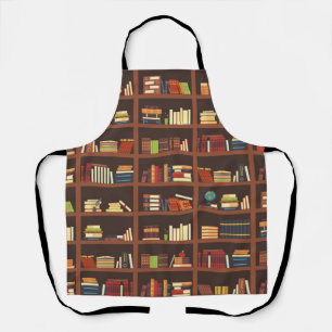 Book pattern apron