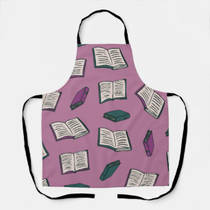 Book pattern apron