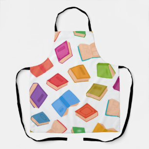 Book pattern apron