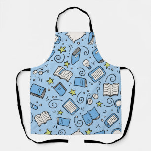 Book pattern apron