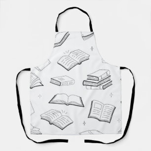Book pattern apron