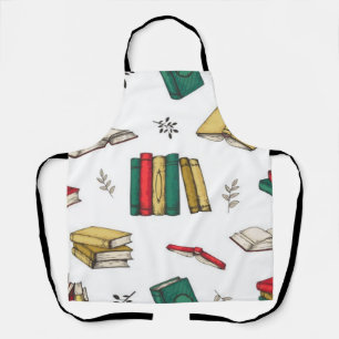 Book pattern apron