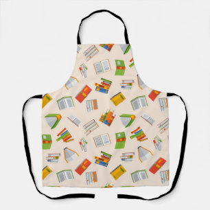 Book pattern apron