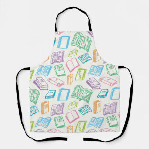 Book pattern apron