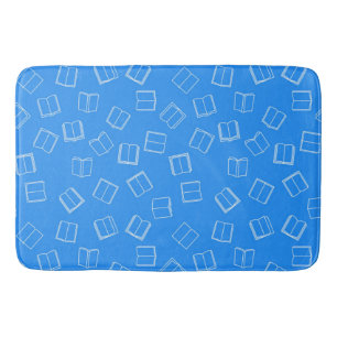 Book pattern bath mat