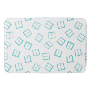 Book pattern bath mat