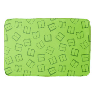 Book pattern bath mat