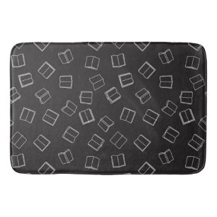 Book pattern bath mat