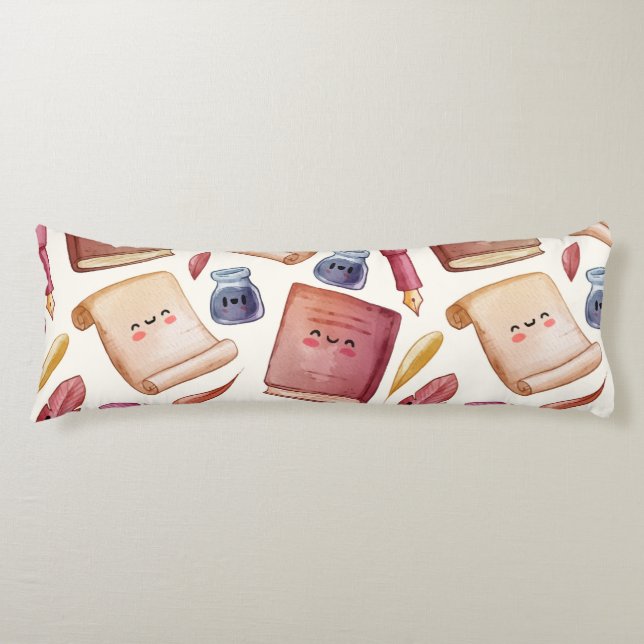 Book pattern body cushion (Front)