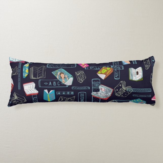 Book pattern body cushion (Front)