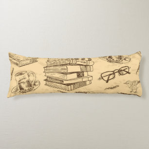Book pattern body cushion