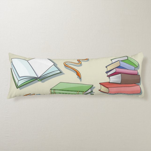 Book pattern body cushion (Front)