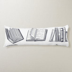 Book pattern body cushion