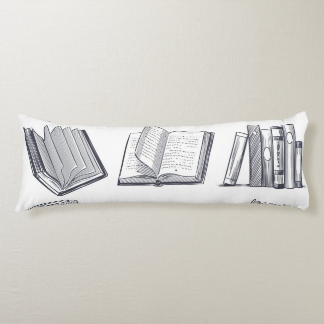 Book pattern body cushion (Front)