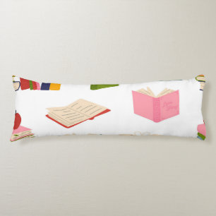 Book pattern body cushion