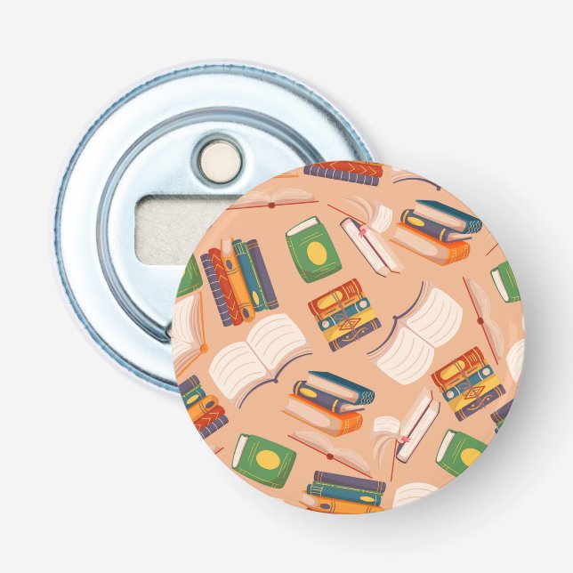 Book pattern bottle opener (Front)