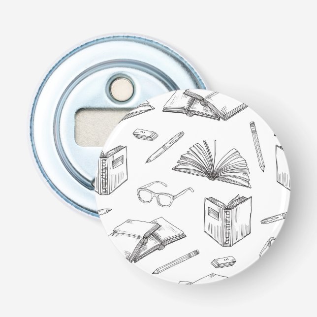 Book pattern bottle opener (Front)