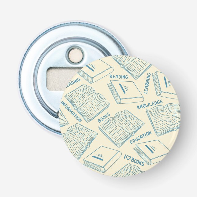 Book pattern bottle opener (Front)
