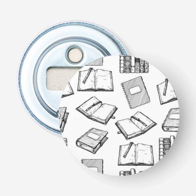 Book pattern bottle opener (Front)