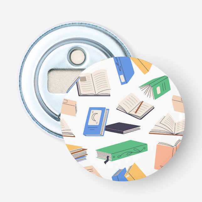 Book pattern bottle opener (Front)
