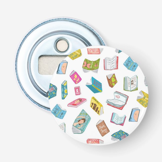 Book pattern bottle opener (Front)