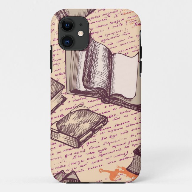 Book pattern Case-Mate iPhone case (Back)