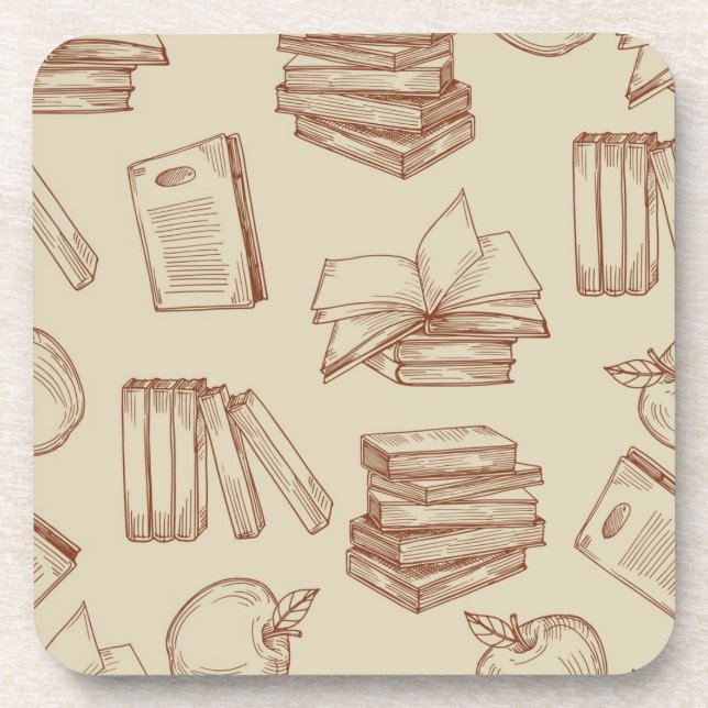 Book pattern coaster (Front)