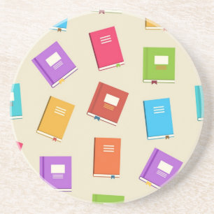 Book pattern coaster