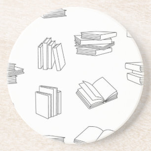 Book pattern coaster