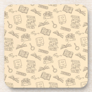 Book pattern coaster