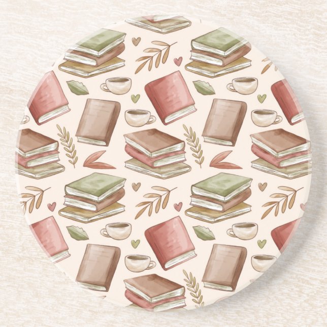 Book pattern coaster (Front)