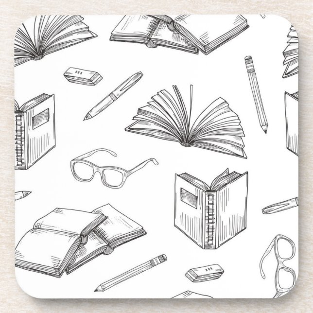 Book pattern coaster (Front)