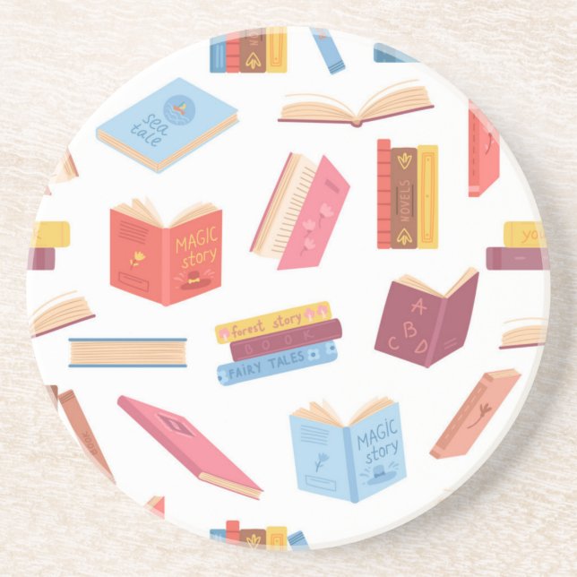 Book pattern coaster (Front)