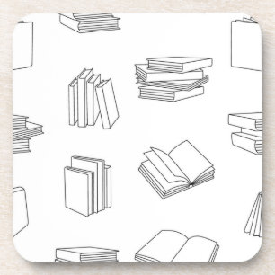 Book pattern coaster