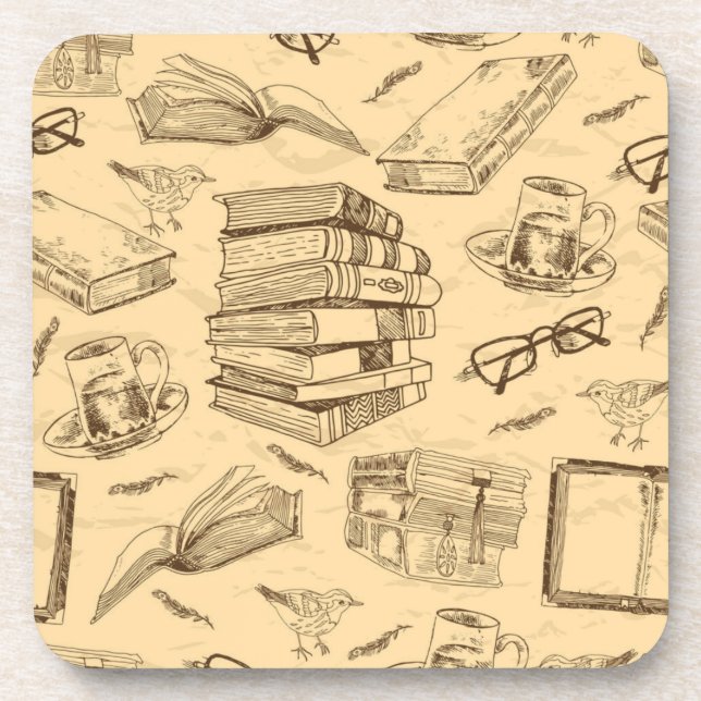 Book pattern coaster (Front)